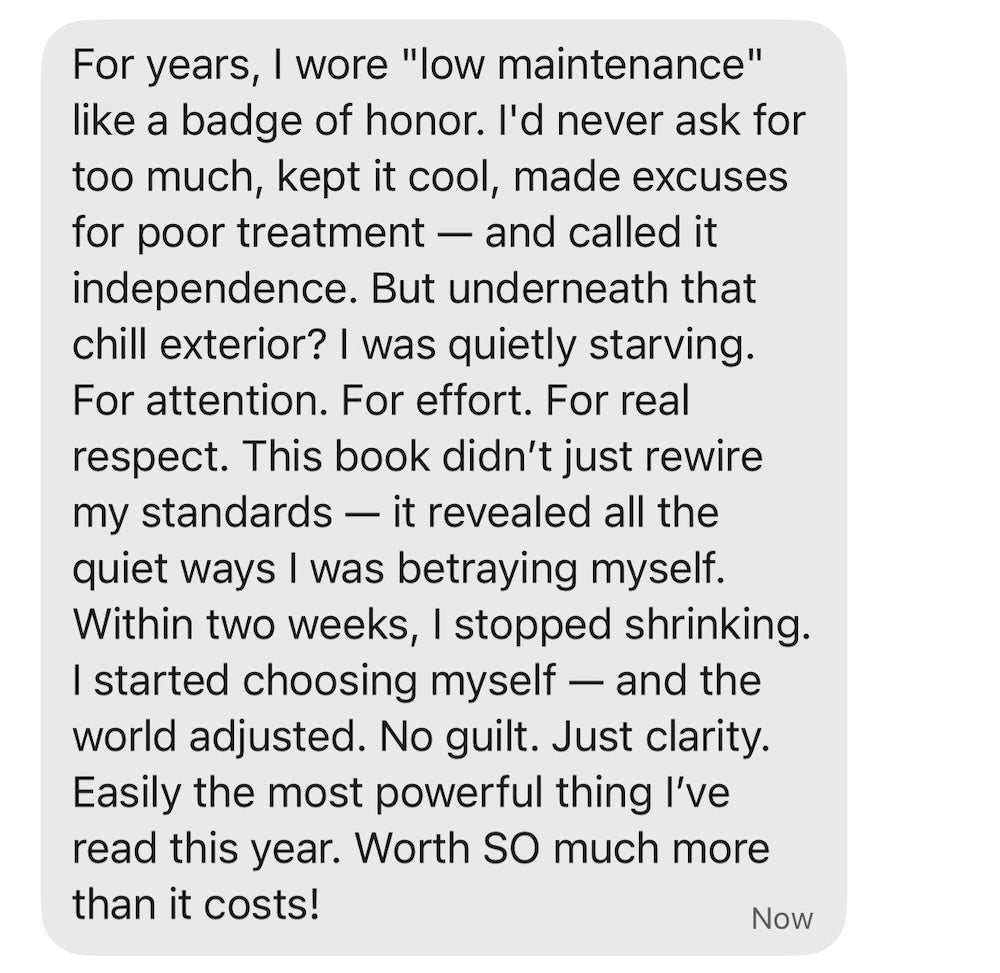 Customer review screenshot